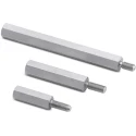 Wurth Elektronik Brass M3 Standoff, Hex, 10 mm Body, 6 mm Stud, Male/Female, Nickel Finish 971100324