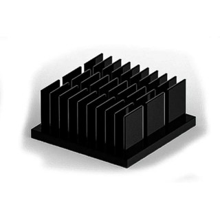 SPREADFAST Universal Square Aluminium Heatsink, 11 mm Height, 25 mm x 25 mm, Black SFH2501-11L