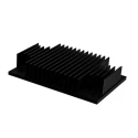 SPREADFAST Heatsink for 1/4 Brick DC/DC Converter, Aluminium, 58 mm × 37 mm × 11 mm, Black HS-DC-1/4-HFC-11