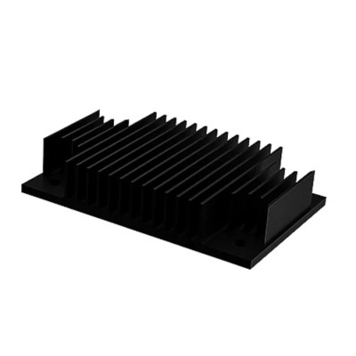 SPREADFAST Heatsink for 1/4 Brick DC/DC Converter, Aluminium, 58 mm × 37 mm × 11 mm, Black HS-DC-1/4-HFC-11