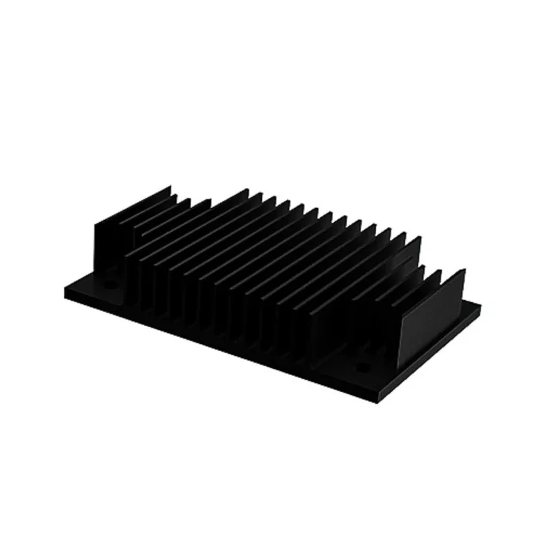 SPREADFAST Heatsink for 1/4 Brick DC/DC Converter, Aluminium, 58 mm × 37 mm × 11 mm, Black HS-DC-1/4-HFC-11