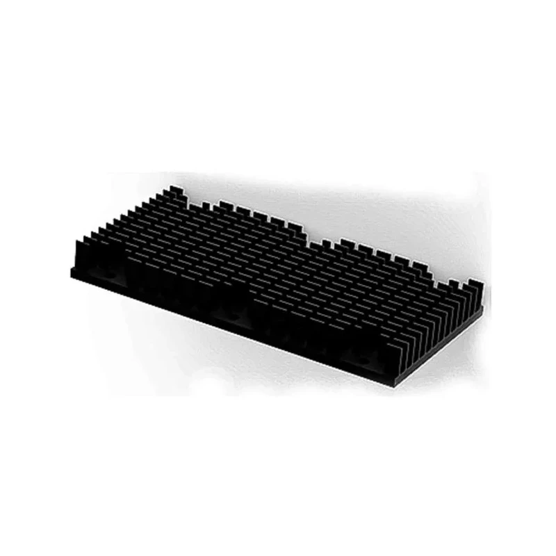 SPREADFAST Heatsink for 1/1 Brick DC/DC Converter, Aluminium, 116.8 mm x 61 mm x 12.2 mm, Black Finish HS-DC-1/1-HFL-12
