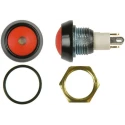 ITW Switches 59 Series Illuminated Miniature Push Button Switch, Momentary, Panel Mount, 13.6 mm Cutout, SPST, Dome 59-412R