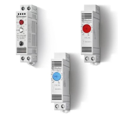 Finder Enclosure Thermostat 20A 110–240V AC/DC NC Electronic -20 to 40°C 7T.81.0.000.2401