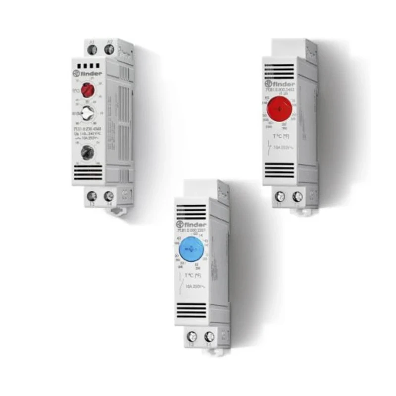 Finder Enclosure Thermostat 20A 110–240V AC/DC NC Electronic -20 to 40°C 7T.81.0.000.2401