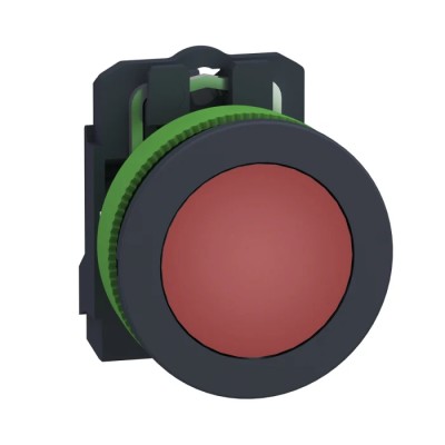 Schneider Electric Flush Red LED Pilot Light, 100V AC, 132V AC, IP66/IP67/IP69, 30mm Cutout, Universal LED, Round XB5FVG4
