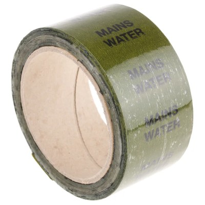 RS PRO Pipe Marking Tape Green Polypropylene Vinyl Pre-printed Text 'Mains Water' 50mm x 33m 711-378