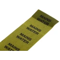 RS PRO Pipe Marking Tape Green Polypropylene Vinyl Pre-printed Text 'Mains Water' 50mm x 33m 711-378