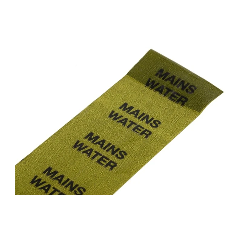 RS PRO Pipe Marking Tape Green Polypropylene Vinyl Pre-printed Text 'Mains Water' 50mm x 33m 711-378