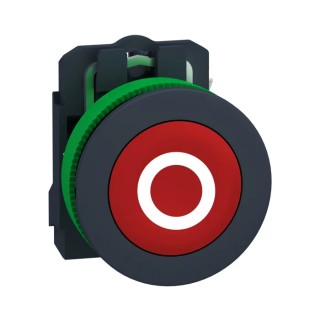 Schneider Electric XB5 Series Push Button Switch, Spring Return, Panel Mount, 30 mm Cutout, SPST, Red LED, IP69 XB5FA4322