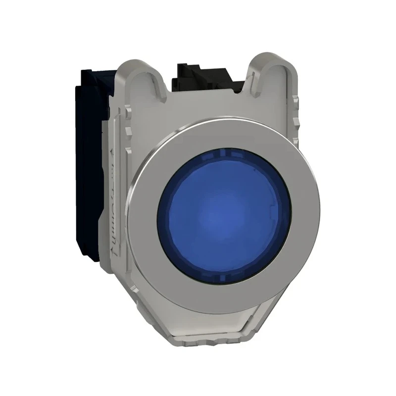 Schneider Electric Harmony XB4 Illuminated Push Button Switch, Spring Return, Panel Mount, Blue LED, 30 mm Cutout XB4FW36M5