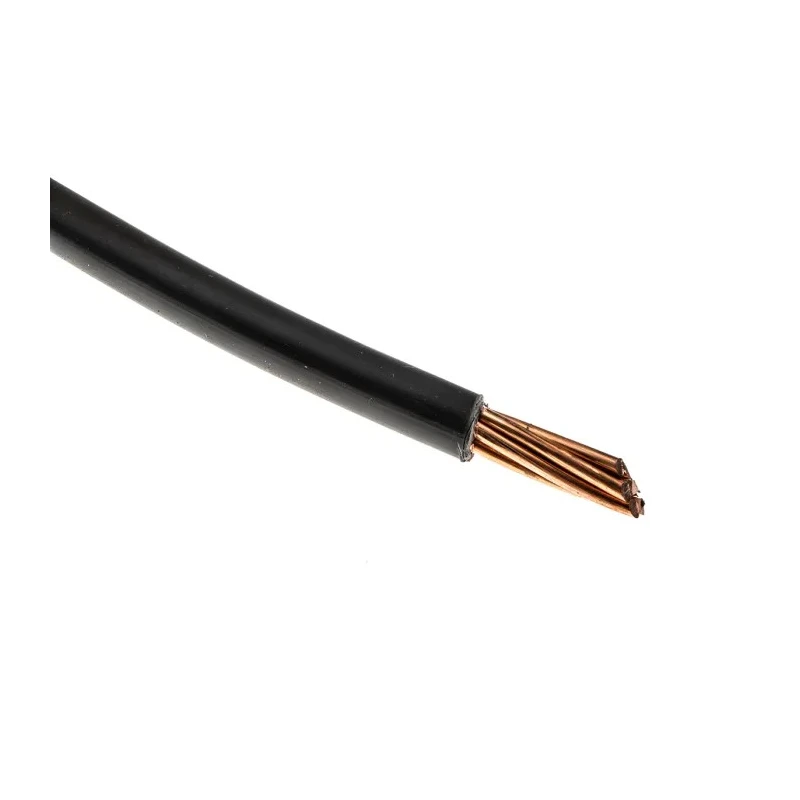 RS PRO H07V-R Series Black Hook Up Wire, 7 x 2.52 mm Strands, 750V AC, 50m, Polyvinyl Chloride 185-3932