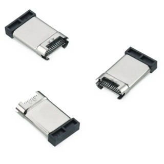 Wurth Elektronik USB Type C Straight Surface Male Connector, USB 3.1, 1 Port, 5A, 100V, Solder Termination 632712000112