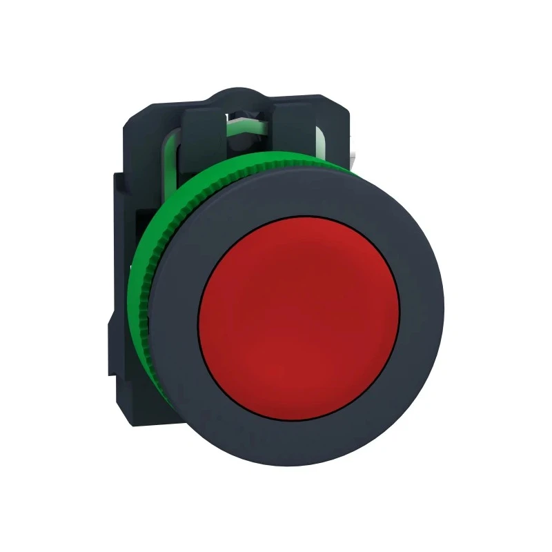 Schneider Electric XB5 Series Push Button Switch, Spring Return, Panel Mount, 30 mm Cutout, SPST, Red LED, IP69 XB5FA42