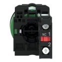 Schneider Electric XB5 Series Push Button Switch, Spring Return, Panel Mount, 30 mm Cutout, SPST, Red LED, IP69 XB5FA42