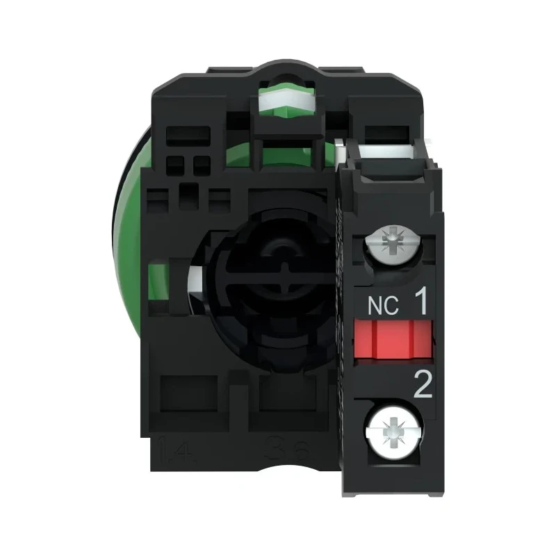 Schneider Electric XB5 Series Push Button Switch, Spring Return, Panel Mount, 30 mm Cutout, SPST, Red LED, IP69 XB5FA42