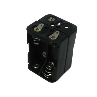 RS PRO N Battery Holder for 4 N Cells, Polypropylene, Snap-in Mount, Solder Tag, 38.2 x 28.2 mm 185-4755