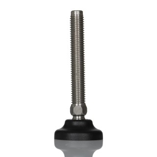 RS PRO M12 Adjustable Foot, Stainless Steel, 40 mm Diameter, 1000 kg Static Load, 30° Tilt, 185-4507