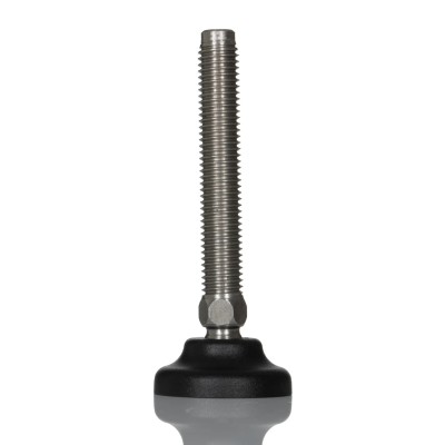 RS PRO M12 Adjustable Foot, Stainless Steel, 40 mm Diameter, 1000 kg Static Load, 30° Tilt, 185-4507