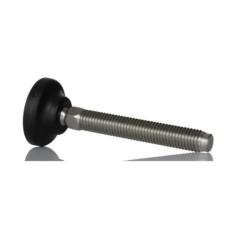 RS PRO M12 Adjustable Foot, Stainless Steel, 40 mm Diameter, 1000 kg Static Load, 30° Tilt, 185-4507