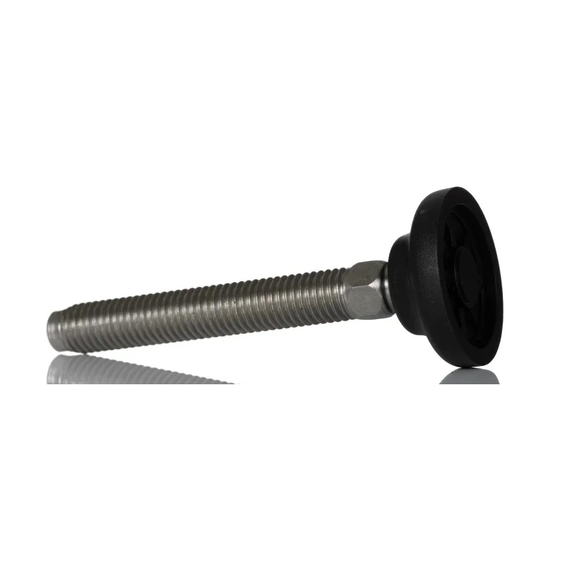 RS PRO M12 Adjustable Foot, Stainless Steel, 40 mm Diameter, 1000 kg Static Load, 30° Tilt, 185-4507