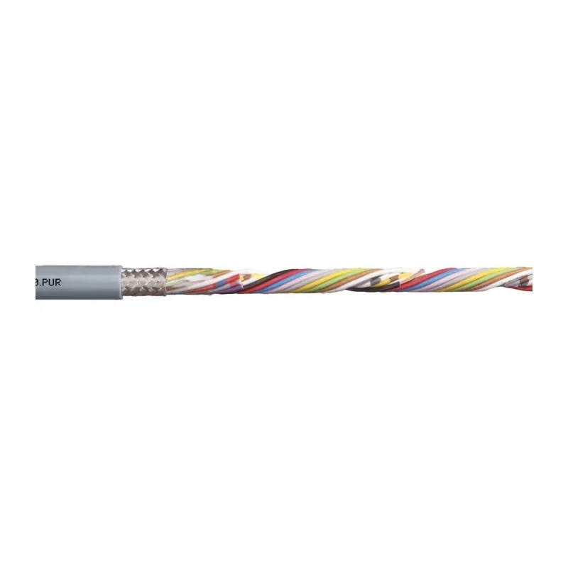 Igus chainflex CF240.PUR Data Cable, 4 Cores, 0.34mm², 22 AWG, Screened, Grey Polyurethane Sheath, 25m CF240.PUR.03.04