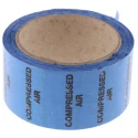 RS PRO Blue Vinyl Polypropylene Pipe Marking Tape, Compressed Air Text, 50mm x 33m 711-413