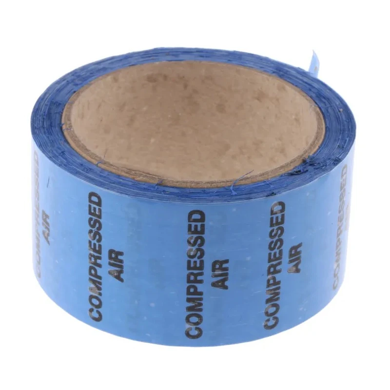 RS PRO Blue Vinyl Polypropylene Pipe Marking Tape, Compressed Air Text, 50mm x 33m 711-413