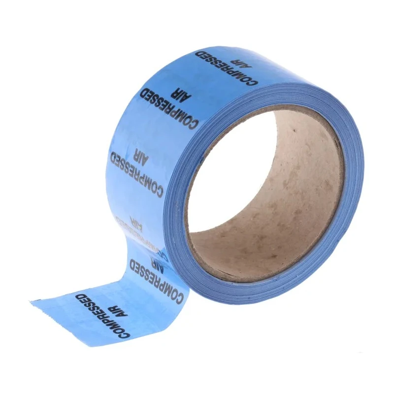 RS PRO Blue Vinyl Polypropylene Pipe Marking Tape, Compressed Air Text, 50mm x 33m 711-413