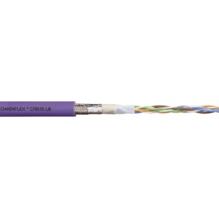 Igus chainflex CFBUS.LB Data Cable 4 Cores 0.25mm² 24 AWG Screened 25m TPE Sheath Purple CFBUS.LB.020