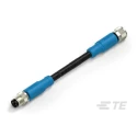 TE Connectivity Sensor Actuator Cable, 3 Way Straight Male/Female, 5000 mm, PVC Jacket, IP67, 60V T4062113003-005