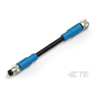 TE Connectivity Sensor Actuator Cable, 3 Way Straight Male/Female, 5000 mm, PVC Jacket, IP67, 60V T4062113003-005