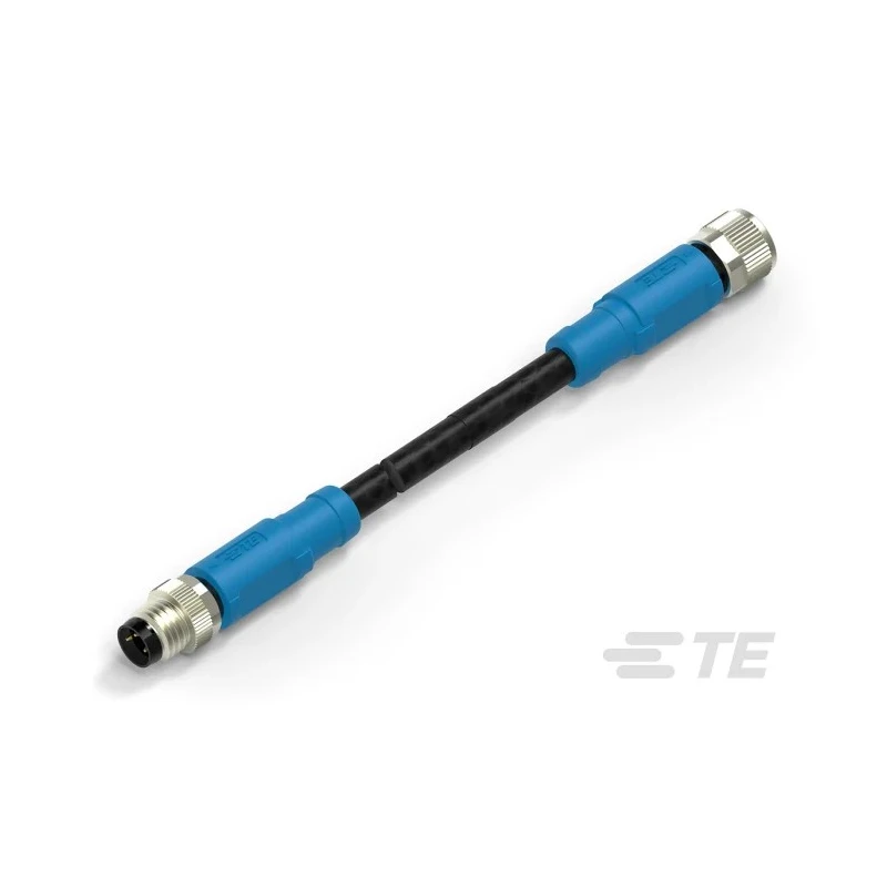 TE Connectivity Sensor Actuator Cable, 3 Way Straight Male/Female, 5000 mm, PVC Jacket, IP67, 60V T4062113003-005