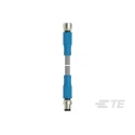 TE Connectivity Sensor Actuator Cable Male/Female 4-Way Straight to 4-Way Straight 3m Polyvinyl Chloride IP67 T4062123004-004