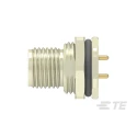 TE Connectivity Circular Connector, Plug, Male, M12, 2 Contacts, Rear, IP67, 16A, Solder, Gold-Plated T4140L12031-000