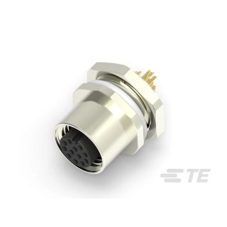 TE Connectivity Circular Connector, 12 Contacts, Socket, Female, M12, IP67, Front Mount, Angled, 1.5A, 30V T4133012121-000