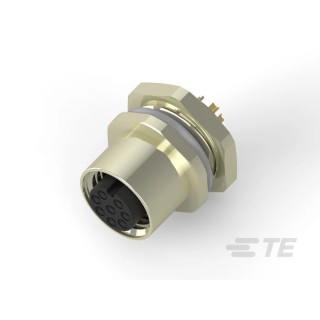TE Connectivity Circular Connector, 8 Contacts, Female Socket, M12, Angled, Front Mount, IP67, Nylon Body T4133012081-000