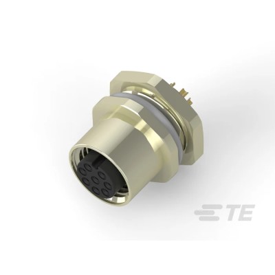TE Connectivity Circular Connector, 8 Contacts, Female Socket, M12, Angled, Front Mount, IP67, Nylon Body T4133012081-000