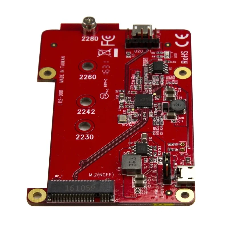 StarTech.com M2 mSATA to USB 2.0 Converter , 88 mm x 56 mm x 1.1 cm, Supports M.2 NGFF SATA SSD, Raspberry Pi PIB2M21