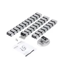 StarTech.com Silver Cable Sleeve Modular Cable Management Spine , Steel & Plastic, Adjustable, Four Channel CMVBMOD