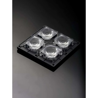 Ledil HighBay Series 4-Way LED Lens, Wide Angle, Silicone, 30° Viewing, 90x90 mm FP16310_HB-2X2MXS-M