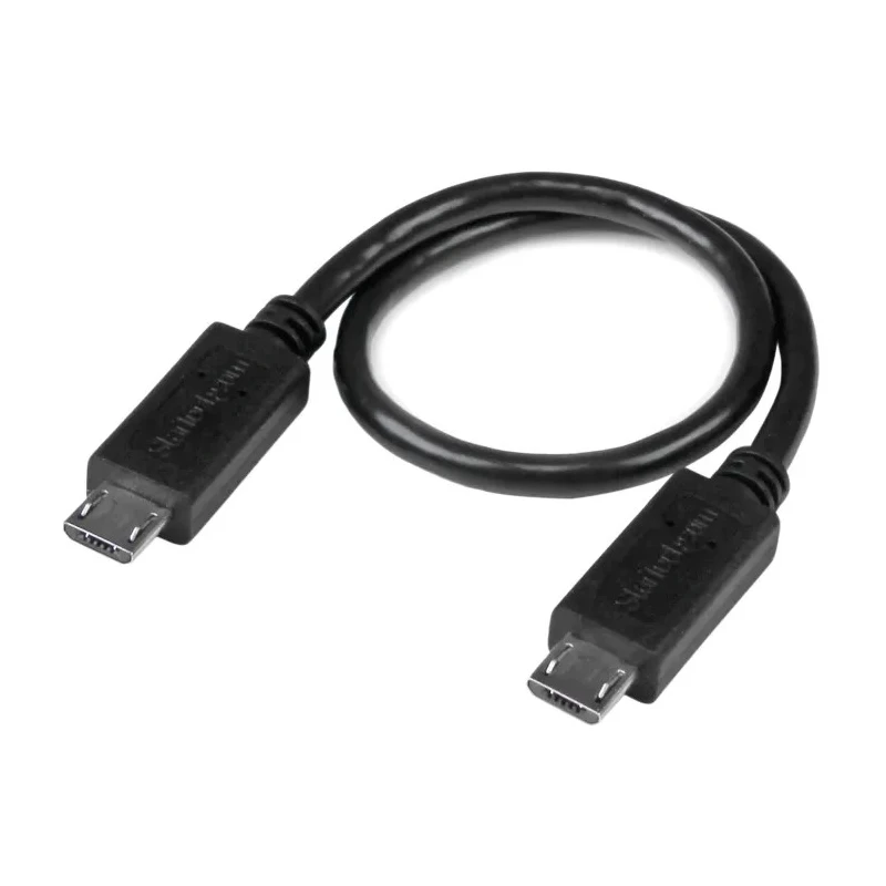 StarTech.com IC Socket USB Cable, USB 2.0, Male Micro USB Type B to Male Micro USB Type B, 203.2 mm, PVC Jacket UUUSBOTG8IN