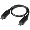 StarTech.com IC Socket USB Cable, USB 2.0, Male Micro USB Type B to Male Micro USB Type B, 203.2 mm, PVC Jacket UUUSBOTG8IN
