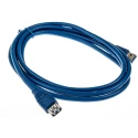 RS PRO USB 3.0 Male Type A to Female Type A Extension Cable, Blue, 2 m 186-3051