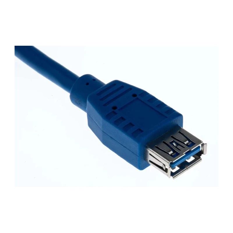 RS PRO USB 3.0 Male Type A to Female Type A Extension Cable, Blue, 2 m 186-3051