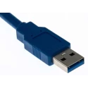 RS PRO USB 3.0 Male Type A to Female Type A Extension Cable, Blue, 2 m 186-3051