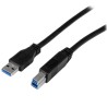 StarTech.com USB 3.0 Male USB Type A to USB 3.2 Type B Cable, 9 Pin, Black, 2m, Polyvinyl Chloride, USB3CAB2M