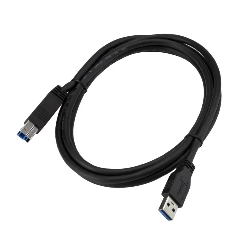 StarTech.com USB 3.0 Male USB Type A to USB 3.2 Type B Cable, 9 Pin, Black, 2m, Polyvinyl Chloride, USB3CAB2M