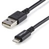 StarTech.com USB 2.0 Male USB Type A to Male Lightning Connector Black PVC Cable 3m USBLT3MB