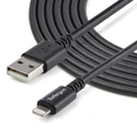 StarTech.com USB 2.0 Male USB Type A to Male Lightning Connector Black PVC Cable 3m USBLT3MB